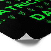 Happy St Patricks Day Deaf Pride gebarentaal ASL Poster (Hoek)