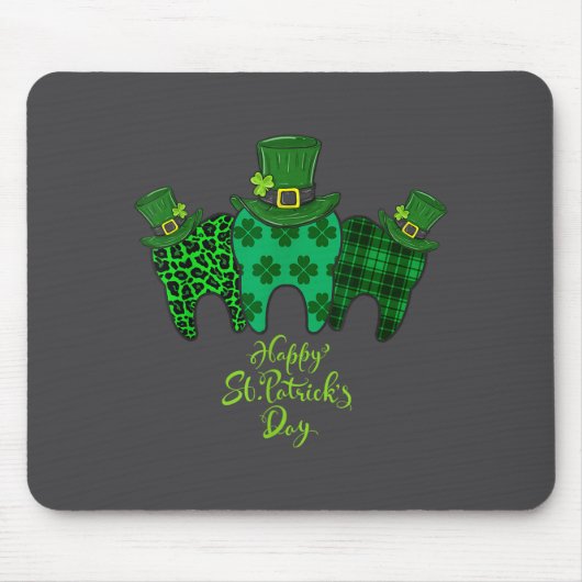 Happy St Patrick's Day Dental Istant Tooth Patrick Muismat (Voorkant)