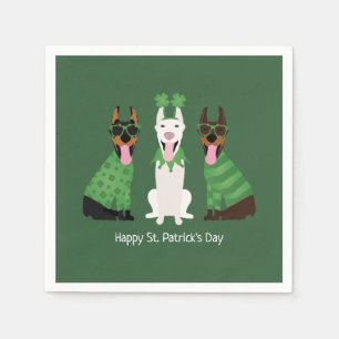 Happy St Patricks Day Dobermann Honden Servet