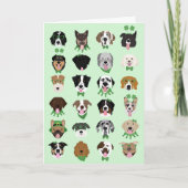 Happy St Patricks Day Dog Face Pattern Kaart (Voorkant)