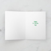 Happy St Patricks Day Dog Face Pattern Kaart (Binnen)