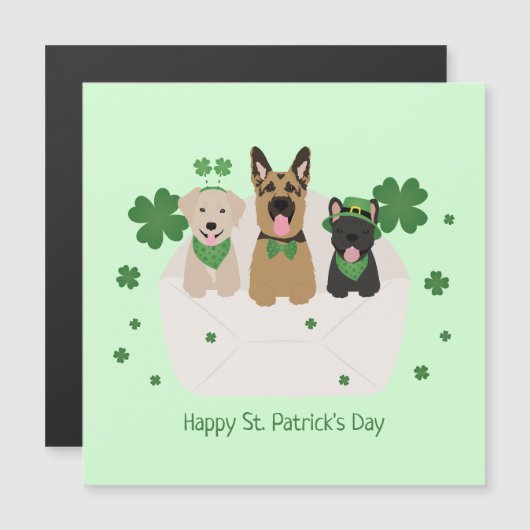 Happy St Patricks Day Dog Mail (Voorkant / Achterkant)