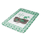 Happy St Patricks Day Dog Vier Leaf Clover Green Badmat (Gekanteld)