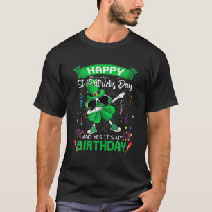 Happy St Patricks Day en mijn Birthday Dabbing Sha T-shirt