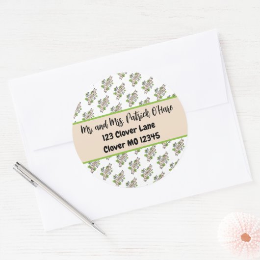 Happy St. Patrick's Day Envelope Seal Ronde Sticker (Envelop)