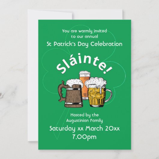 HAPPY ST PATRICK's DAY Event Viering Kaart (Voorkant)