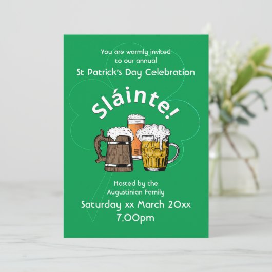 HAPPY ST PATRICK's DAY Event Viering Kaart (Staand voorkant)