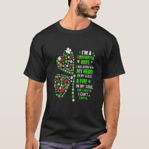 Happy St Patricks Day Firefighter Shamrock Mannen  T-shirt
