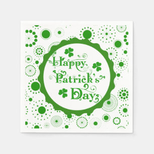 Happy St. Patrick's Day Floral Text Design Servet
