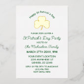 Happy St Patrick's Day Folie Uitnodiging (Voorkant)