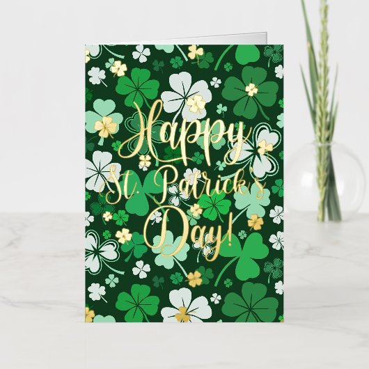 Happy St. Patrick's Day Folie Wenskaart (Voorkant)
