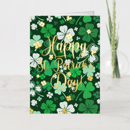 Happy St. Patrick's Day Folie Wenskaart