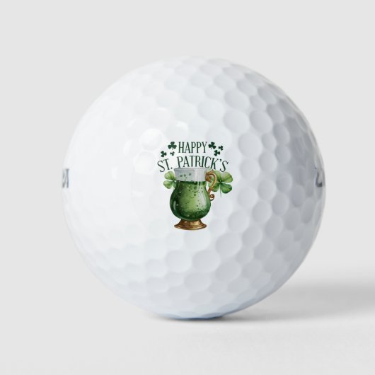 Happy St. Patrick's Day for Golfer Golfballen (Voorkant)