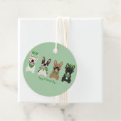 Happy St Patricks Day Franse bulldogs Bedankjes Labels (In situ)