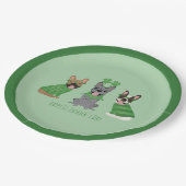 Happy St Patricks Day Franse bulldogs Papieren Bordje (Gekanteld)