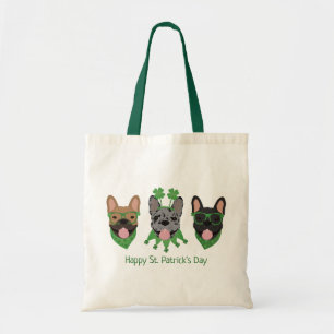 Happy St Patricks Day Franse bulldogs Tote Bag