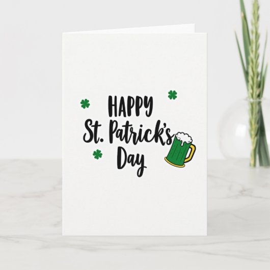 Happy St Patricks Day Fun Card Kaart (Voorkant)