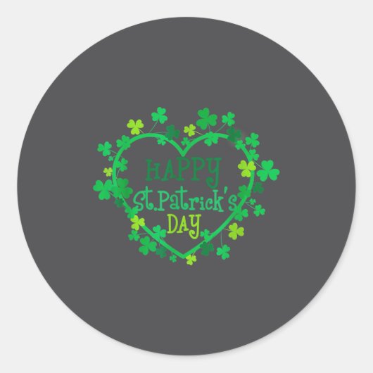 Happy St. Patrick's Day Funny Saint Patrick Irish  Ronde Sticker (Voorkant)