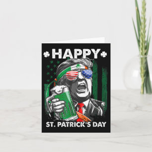Happy St Patricks Day Funny Trump Patricks Day 45 Kaart