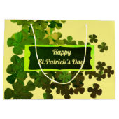 Happy St.Patrick's Day, gepersonaliseerde grote ca Groot Cadeauzakje (Achterkant)
