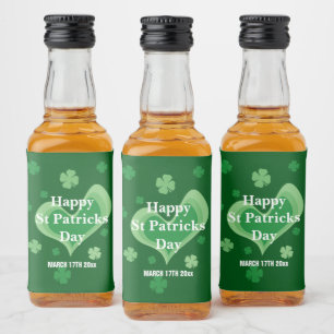 Happy St Patrick's Day gewoonte Likeurfles Etiket