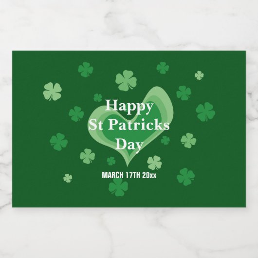 Happy St Patrick's Day gewoonte Likeurfles Etiket (Enkel label)