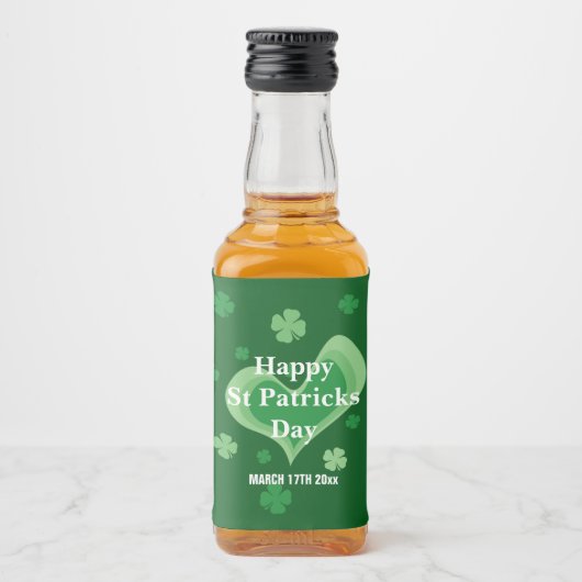 Happy St Patrick's Day gewoonte Likeurfles Etiket (Voorkant)