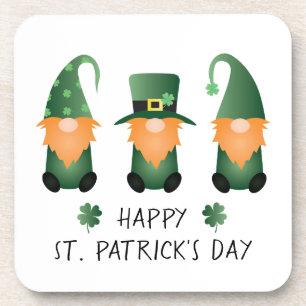 Happy St Patricks Day Gnomes Green Sinaasappel Bier Onderzetter