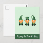 Happy St Patricks Day Gnomes Green Sinaasappel Briefkaart (Voorkant / Achterkant)