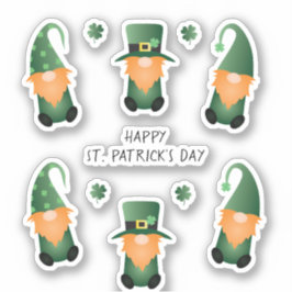 Happy St Patricks Day Gnomes Green Sinaasappel Sticker