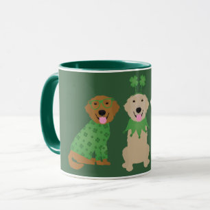Happy St Patricks Day Golden Retriever Honden Mok