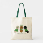 Happy St Patricks Day Goldendoodle Honden Tote Bag (Achterkant)