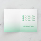 Happy St Patricks Day Green Balloon Fun Typografie Kaart (Binnen)