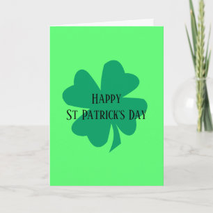 Happy St Patrick's Day Green Irish Shamrock 2025 Kaart