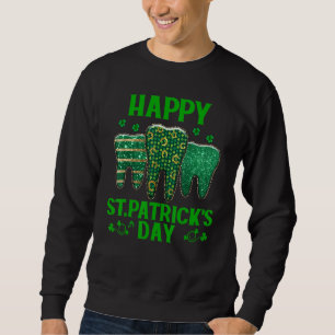 Happy St Patricks Day Green Irish Teeth Hoefijzers Trui