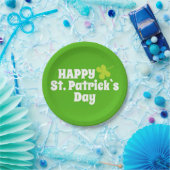 Happy St Patrick's day Green Lucky Shamrock Papieren Bordje (Feest)