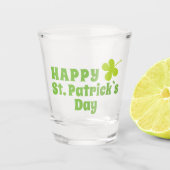 Happy St Patrick's day Green Lucky Shamrock Shot Glas (Voorkant)