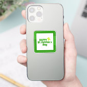 Happy St Patrick's day Green Lucky Shamrock Sticker (Telefoon)