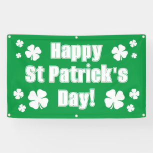 Happy St Patrick's day green party banner