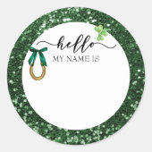 Happy St. Patrick's Day Green Party Clover Ronde Sticker (Voorkant)