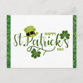 Happy St Patricks Day Green Shamrock Briefkaart (Voorkant)
