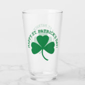 Happy St. Patrick's Day Green Shamrock Leaf Glas (Achterkant)