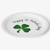 Happy St. Patrick's Day Green Shamrock Typography Papieren Bordje (Gekanteld)