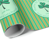 Happy St Patrick's Day Groene en Oranje Kinder Cadeaupapier (Rol Hoek)