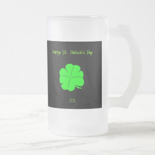 Happy St. Patrick's Day Grote Frosted Glass Mok