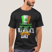 Happy St Patrick's Day Holiday Fun Party Mustache T-shirt (Voorkant)