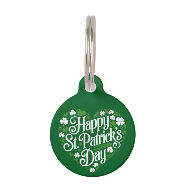 Happy St Patrick's Day Huisdierpenning (Voorkant)