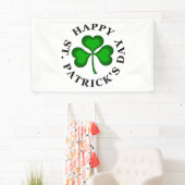 HAPPY ST. PATRICK'S DAY Ierse klaver Shamrock Spandoek (Insitu)