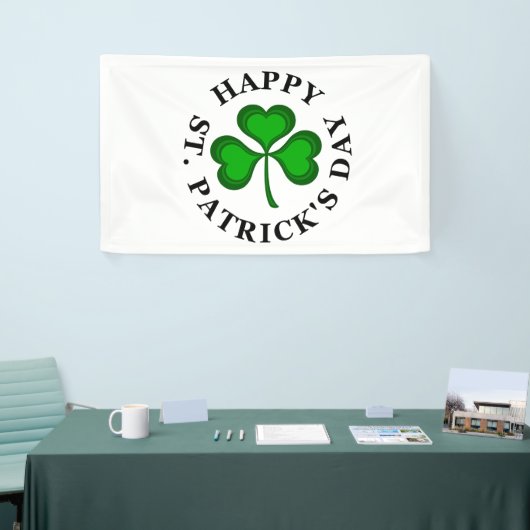 HAPPY ST. PATRICK'S DAY Ierse klaver Shamrock Spandoek (Beurs)