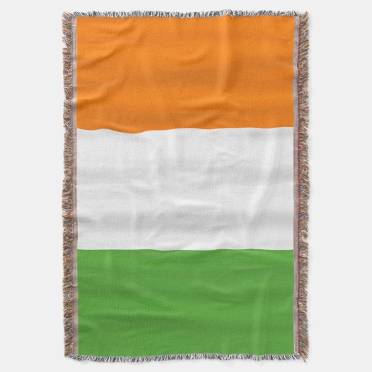 Happy St. Patrick's Day Ierse vlag kleuren deken (Voorkant Verticaal)